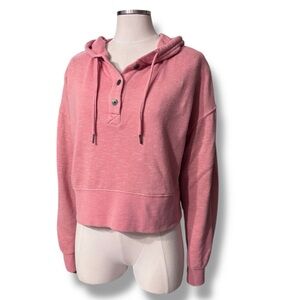 Roxy Dusty Pink French Terry Cropped Hoodie